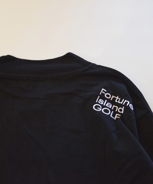 Fortune Island Golf(フォーチューンアイランドゴルフ)の「【Fortune Island Golf/フォーチューンアイランドゴルフ】ORIGINAL LOGO MOCKNECK L/S ゴルフ モックネック ロンT 肩ブランドロゴ刺繍(Tシャツ/カットソー・メンズ・ホワイト/ブラック・MEDIUM/LARGE/X-LARGE)」の8枚目の写真