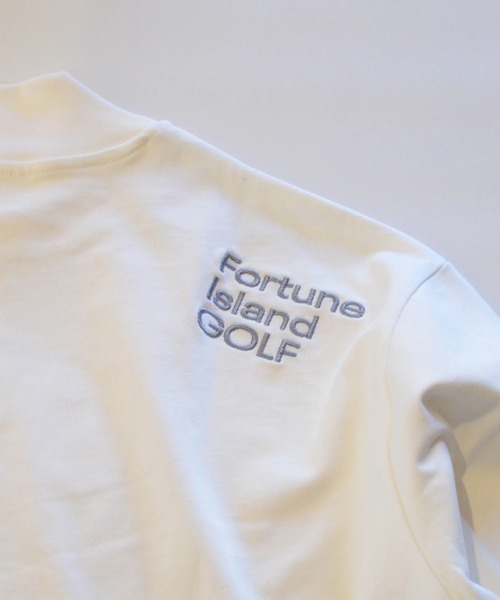 Fortune Island Golf(フォーチューンアイランドゴルフ)の「【Fortune Island Golf/フォーチューンアイランドゴルフ】ORIGINAL LOGO MOCKNECK L/S ゴルフ モックネック ロンT 肩ブランドロゴ刺繍(Tシャツ/カットソー・メンズ・ホワイト/ブラック・MEDIUM/LARGE/X-LARGE)」の10枚目の写真