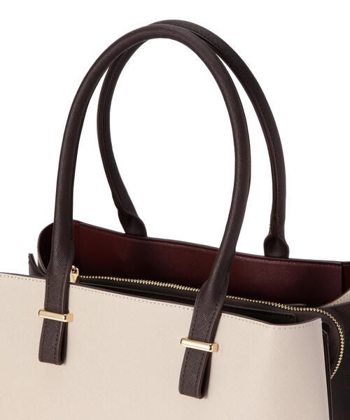 NATURAL BEAUTY BASIC(ナチュラルビューティーベーシック)の「◇トラペーズクラッシートート(トートバッグ・レディース・ブラック/ホワイト系その他・フリ-)」の4枚目の写真