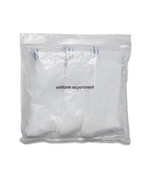 uniform experiment(ユニフォームエクスペリメント)の「3PACK SOCKS(ソックス/靴下・メンズ・ホワイト・FREE)」の1枚目の写真