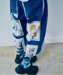 RNA | R4375 ビッグパッチクロップドパンツ(デニムパンツ)