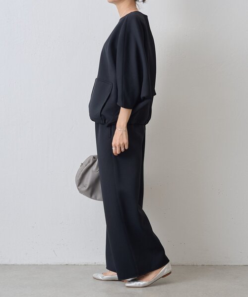 BEARDSLEY（ビアズリー）の「リップルダンボールプルオーバー（Tシャツ/カットソー・レディース・ブラック/ライトグレー・FREE）」の4枚目の写真