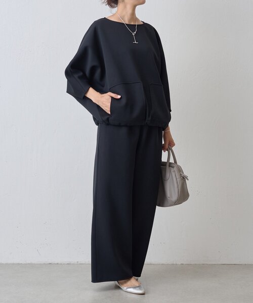 BEARDSLEY（ビアズリー）の「リップルダンボールプルオーバー（Tシャツ/カットソー・レディース・ブラック/ライトグレー・FREE）」の6枚目の写真