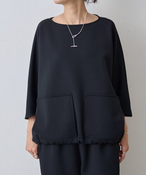 BEARDSLEY（ビアズリー）の「リップルダンボールプルオーバー（Tシャツ/カットソー・レディース・ブラック/ライトグレー・FREE）」の8枚目の写真