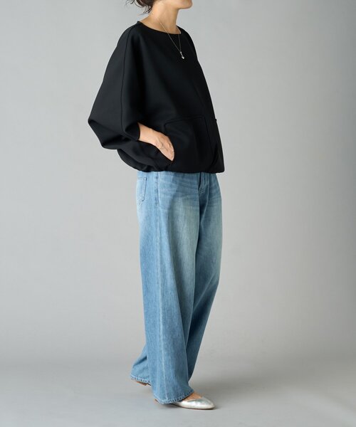 BEARDSLEY（ビアズリー）の「リップルダンボールプルオーバー（Tシャツ/カットソー・レディース・ブラック/ライトグレー・FREE）」の18枚目の写真