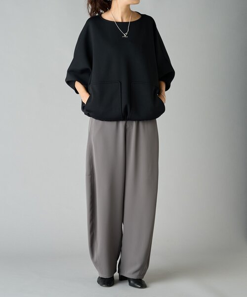 BEARDSLEY（ビアズリー）の「リップルダンボールプルオーバー（Tシャツ/カットソー・レディース・ブラック/ライトグレー・FREE）」の19枚目の写真