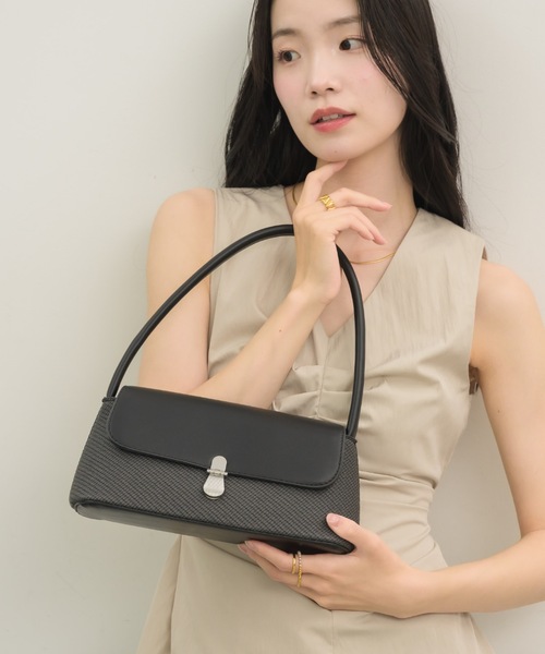 ノーブランドハンドバッグ グレー/ミント long handle bag/ロングハンドルバッグ（ハンドバッグ）｜Flugge