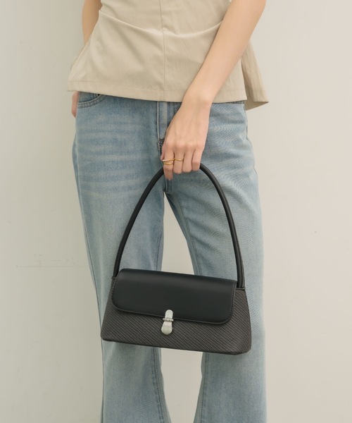 ノーブランドハンドバッグ グレー/ミント long handle bag/ロングハンドルバッグ（ハンドバッグ）｜Flugge