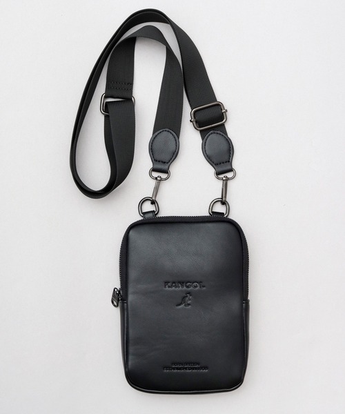 KANGOL（カンゴール）の「レザー調 マルチ スマホショルダーバッグ（ショルダーバッグ・メンズ・ブラック・FREE）」の19枚目の写真