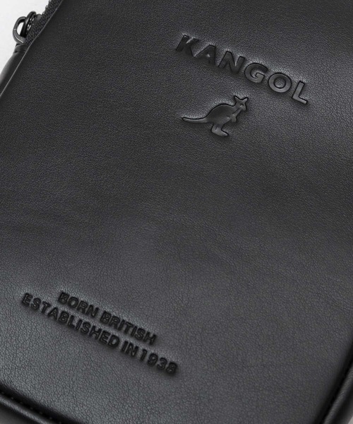 KANGOL（カンゴール）の「レザー調 マルチ スマホショルダーバッグ（ショルダーバッグ・メンズ・ブラック・FREE）」の6枚目の写真