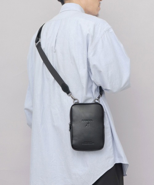 KANGOL（カンゴール）の「レザー調 マルチ スマホショルダーバッグ（ショルダーバッグ・メンズ・ブラック・FREE）」の3枚目の写真