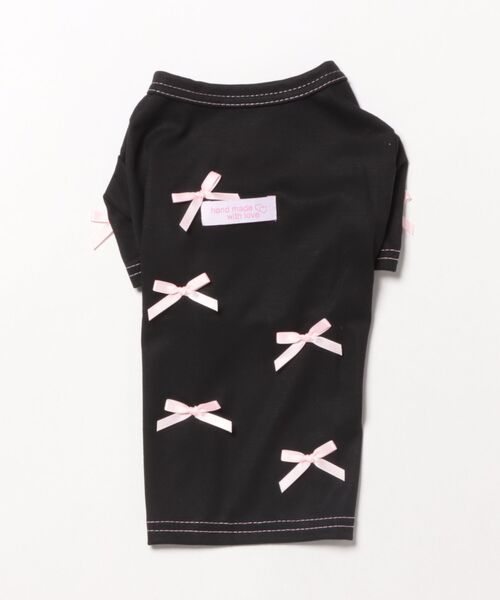 aimoha（アイモハ）の「リボン付きブラック　ペットワンピース（ペットウェア・レディース・ブラック・LARGE/MEDIUM/SMALL/X-SMALL/X-LARGE）」の3枚目の写真