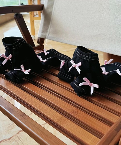 aimoha（アイモハ）の「リボン付きブラック　ペットワンピース（ペットウェア・レディース・ブラック・LARGE/MEDIUM/SMALL/X-SMALL/X-LARGE）」の4枚目の写真