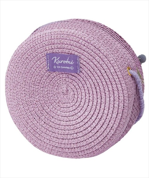 セール】(SK)【sanrio】ストロー素材 ラウンド型 ミニ ショルダー