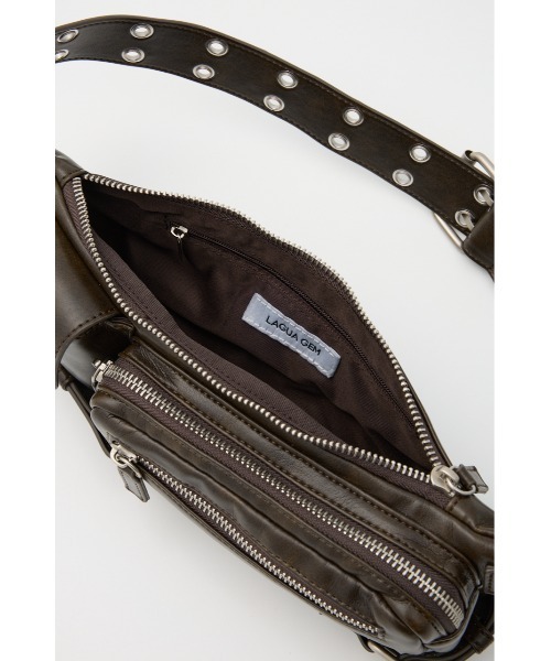 LAGUA GEM（ラグアジェム）の「RING WAIST POUCH ベルト（ボディバッグ/ウエストポーチ・レディース・ブラック/ブラウン・FREE）」の9枚目の写真