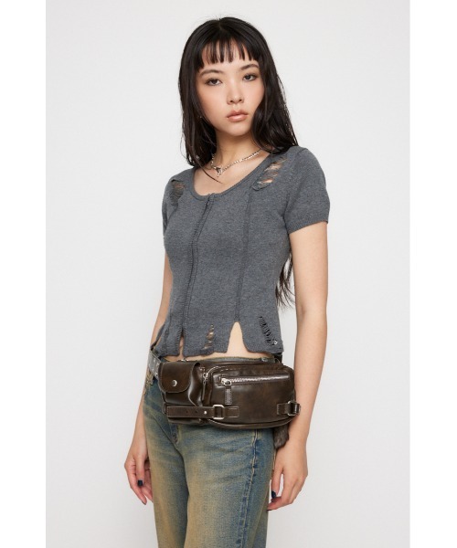 LAGUA GEM（ラグアジェム）の「RING WAIST POUCH ベルト（ボディバッグ/ウエストポーチ・レディース・ブラック/ブラウン・FREE）」の11枚目の写真