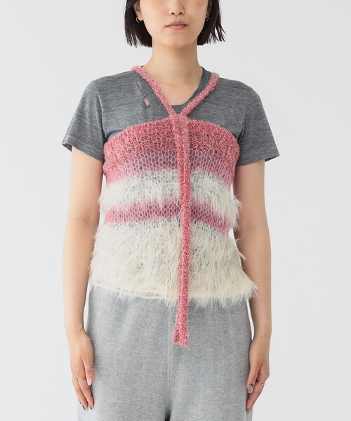 maturely（マチュアリー）の「【1/15再値下げ】maturely / スリーヤーン キャミソール（ニット/セーター・レディース・ピンク/グリーン・ONE SIZE）」の5枚目の写真