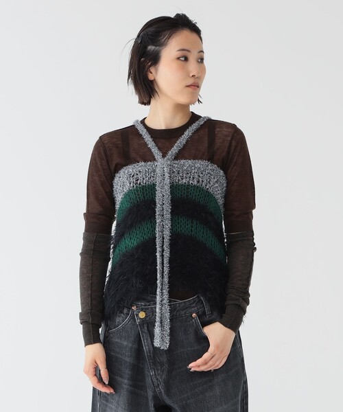 maturely（マチュアリー）の「【1/15再値下げ】maturely / スリーヤーン キャミソール（ニット/セーター・レディース・ピンク/グリーン・ONE SIZE）」の13枚目の写真