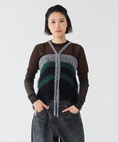 maturely（マチュアリー）の「【1/15再値下げ】maturely / スリーヤーン キャミソール（ニット/セーター・レディース・ピンク/グリーン・ONE SIZE）」の14枚目の写真