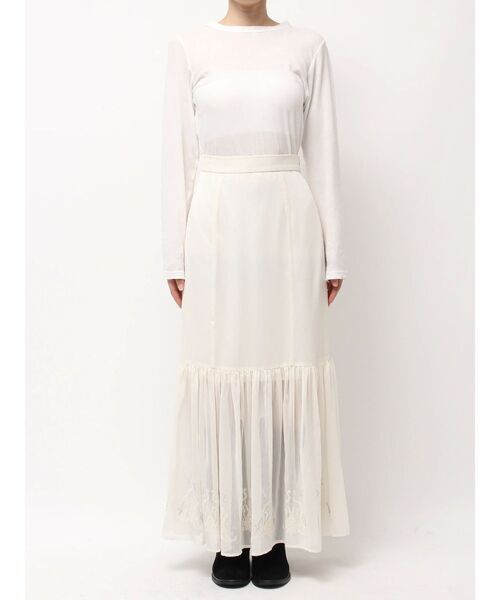 Ungrid（アングリッド）の「エンブロイダリーシアーデザインスカート（スカート・レディース・その他1/グリーン/オフホワイト・FREE）」の22枚目の写真