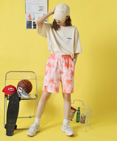 NERDY(ノルディ)の「タイダイハーフパンツ(その他パンツ・レディース・グリーン/パープル/オレンジ・L/M/S)」の16枚目の写真