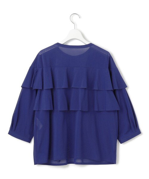 【23区2025AW】クリアトリコットジャージー フリル カットソー 23区｜【Oggi9月号掲載/洗える】クリアトリコットジャージー フリル