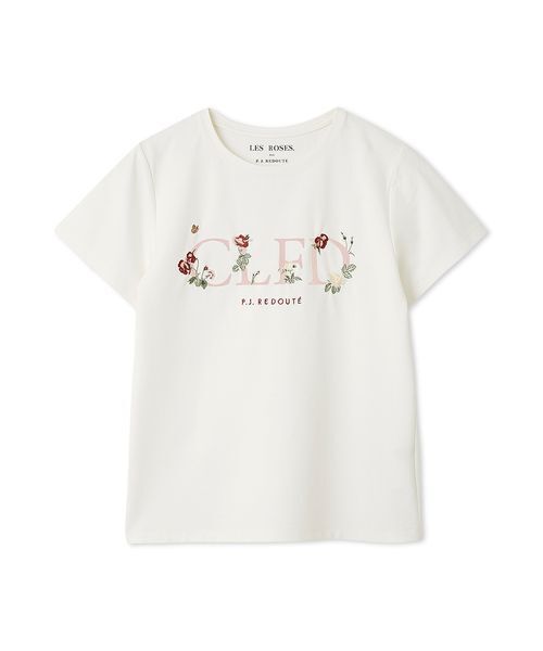 CELFORD(セルフォード)の「【CELFORD×P.J. REDOUTEコラボ】 エンブロイダリーTシャツ(Tシャツ/カットソー・レディース・その他/ブラック/ホワイト・F)」の2枚目の写真