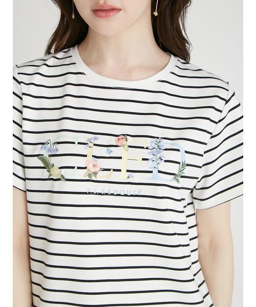 CELFORD(セルフォード)の「【CELFORD×P.J. REDOUTEコラボ】 エンブロイダリーTシャツ(Tシャツ/カットソー・レディース・その他/ブラック/ホワイト・F)」の7枚目の写真