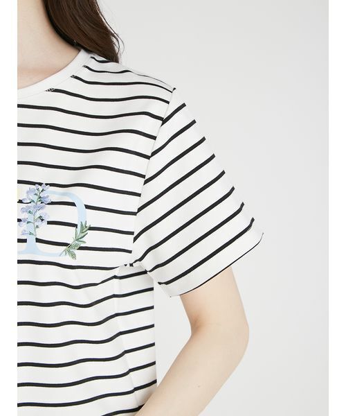 CELFORD(セルフォード)の「【CELFORD×P.J. REDOUTEコラボ】 エンブロイダリーTシャツ(Tシャツ/カットソー・レディース・その他/ブラック/ホワイト・F)」の8枚目の写真