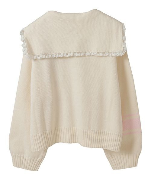 Candy Stripper（キャンディストリッパー）の「CANDY CLUB SAILOR KNIT ブルゾン（ブルゾン・レディース・アイボリー/ライトブルー/グレー・FREE）」の16枚目の写真