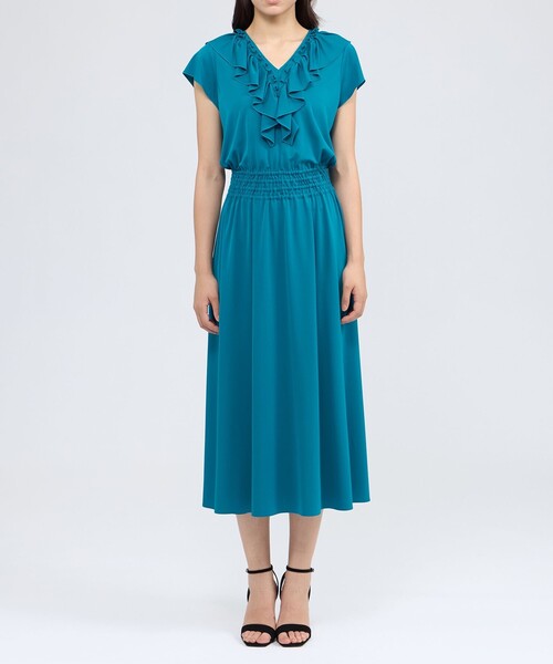 セール】ドレープジャージー フレアドレス（ワンピース）｜EPOCA