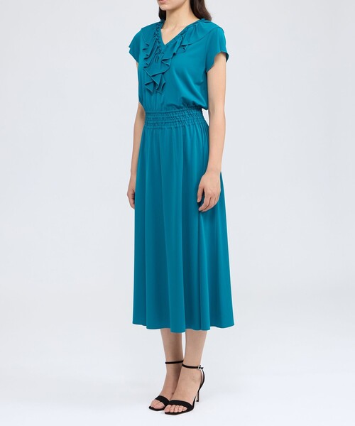 セール】ドレープジャージー フレアドレス（ワンピース）｜EPOCA