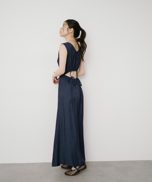 DRWCYS(ドロシーズ)の「オープンバックロングワンピース(ワンピース・レディース・ブルー/ネイビー・FREE)」の5枚目の写真