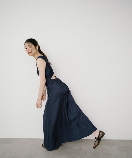 DRWCYS(ドロシーズ)の「オープンバックロングワンピース(ワンピース・レディース・ブルー/ネイビー・FREE)」の7枚目の写真