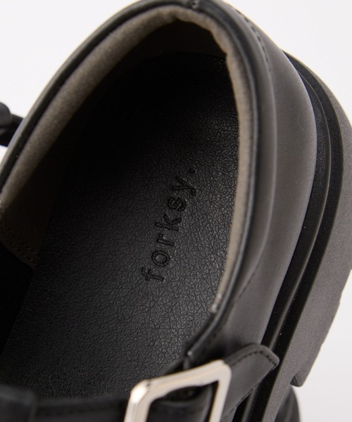 forksy.（フォルクシー）の「【forksy.】ボリュームソール T字ストラップローファー（ローファー・レディース・ブラウン/ブラック・L/M/S）」の11枚目の写真