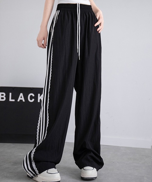 HALEY PESCA(ヘーリーペスカ)の「HALEY PESCA/レースライン トラックパンツ(その他パンツ・レディース・ホワイト/ブラック・MEDIUM/SMALL)」の9枚目の写真