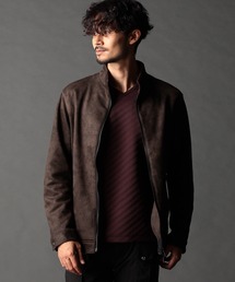 NICOLE CLUB FOR MEN | ポンチスウェードスタンドブルゾン(ブルゾン)