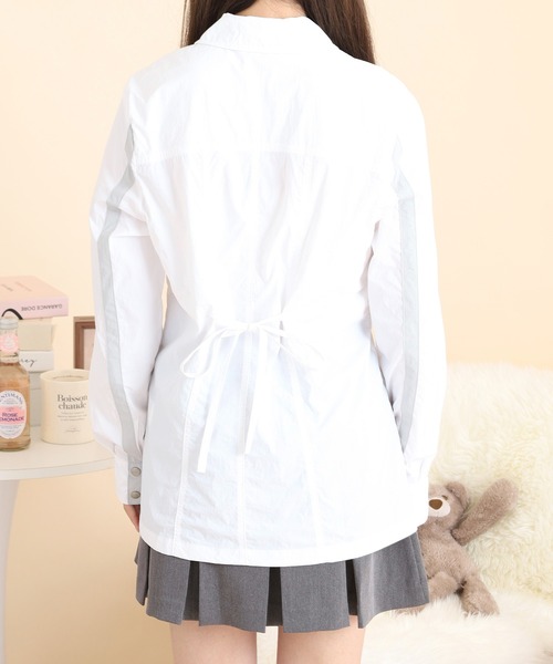 NERDY(ノルディ)の「ラインジッパーシャツ(シャツ/ブラウス・レディース・ブラック/ホワイト・S/M)」の19枚目の写真
