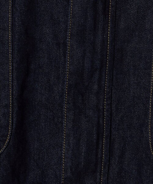 ASTRAET(アストラット)の「<ASTRAET>デニム ノーカラー ジップブルゾン UNISEX(デニムジャケット・レディース・ネイビー・1)」の16枚目の写真