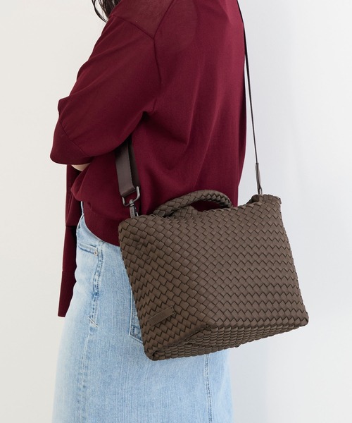 MICA&DEAL（マイカ＆ディール）の「【NAGHEDI】スモールトートバッグ-St Barths Small Tote（トートバッグ・レディース・ピンク/ダークブラウン・S）」の15枚目の写真