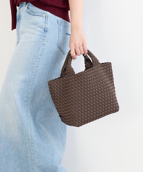 MICA&DEAL（マイカ＆ディール）の「【NAGHEDI】スモールトートバッグ-St Barths Small Tote（トートバッグ・レディース・ピンク/ダークブラウン・S）」の19枚目の写真