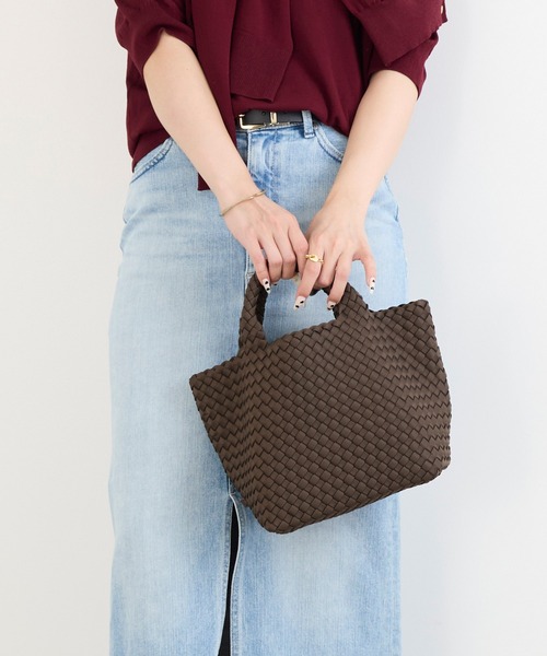 MICA&DEAL（マイカ＆ディール）の「【NAGHEDI】スモールトートバッグ-St Barths Small Tote（トートバッグ・レディース・ピンク/ダークブラウン・S）」の20枚目の写真