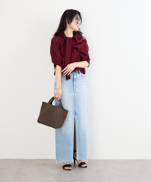 MICA&DEAL（マイカ＆ディール）の「【NAGHEDI】スモールトートバッグ-St Barths Small Tote（トートバッグ・レディース・ピンク/ダークブラウン・S）」の21枚目の写真