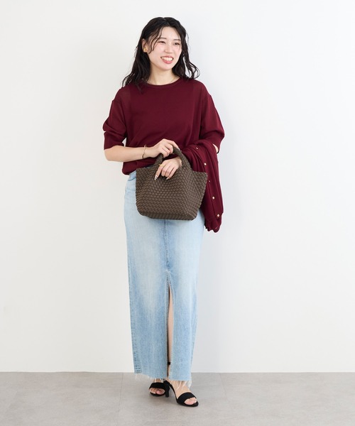 MICA&DEAL（マイカ＆ディール）の「【NAGHEDI】スモールトートバッグ-St Barths Small Tote（トートバッグ・レディース・ピンク/ダークブラウン・S）」の22枚目の写真