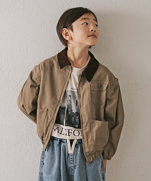 セール】【KIDS】【男女兼用】袖取り外しワークジャケットアウター