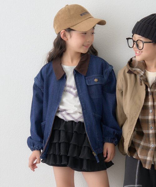 セール】【KIDS】【男女兼用】袖取り外しワークジャケットアウター