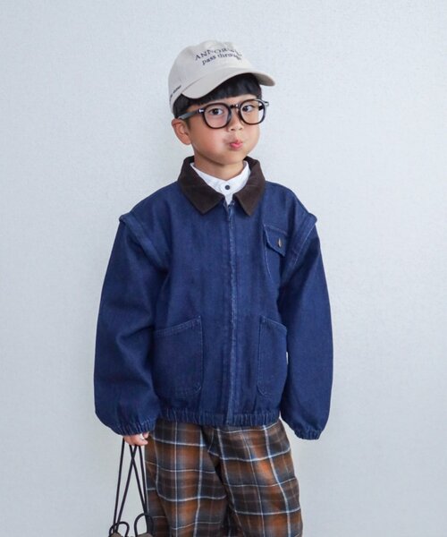 CIAOPANIC TYPY（チャオパニックティピー）の「【KIDS】【男女兼用】袖取り外しワークジャケットアウター（ブルゾン・キッズ・ベージュ/ネイビー/カーキ・MEDIUM/LARGE/X-LARGE/XX-LARGE）」の9枚目の写真