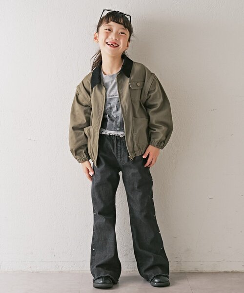 CIAOPANIC TYPY（チャオパニックティピー）の「【KIDS】【男女兼用】袖取り外しワークジャケットアウター（ブルゾン・キッズ・ベージュ/ネイビー/カーキ・MEDIUM/LARGE/X-LARGE/XX-LARGE）」の10枚目の写真