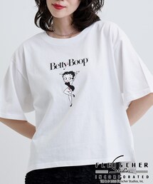 【Betty Boop(TM)】センタープリントワイドTシャツ