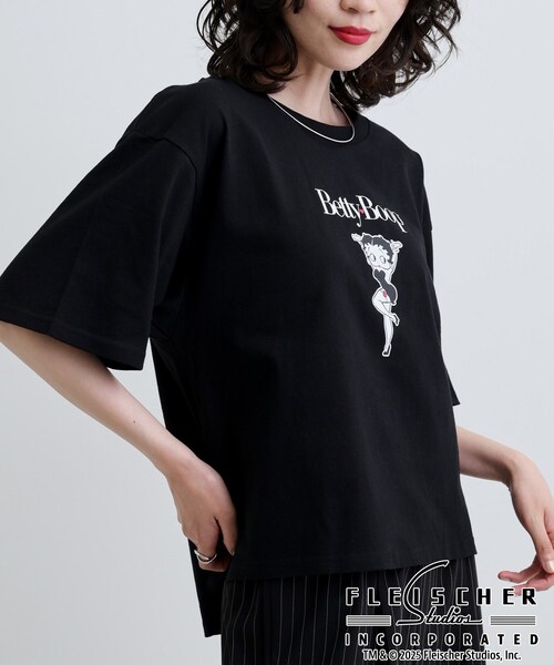 GALLEST（ギャレスト）の「【Betty Boop(TM)】センタープリントワイドTシャツ（Tシャツ/カットソー・レディース・ホワイト/ブラック・38）」の6枚目の写真